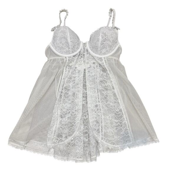 I Do Victoria's Secret 34B underwire front close sheer lace top BC 2856 - Picture 1 of 12